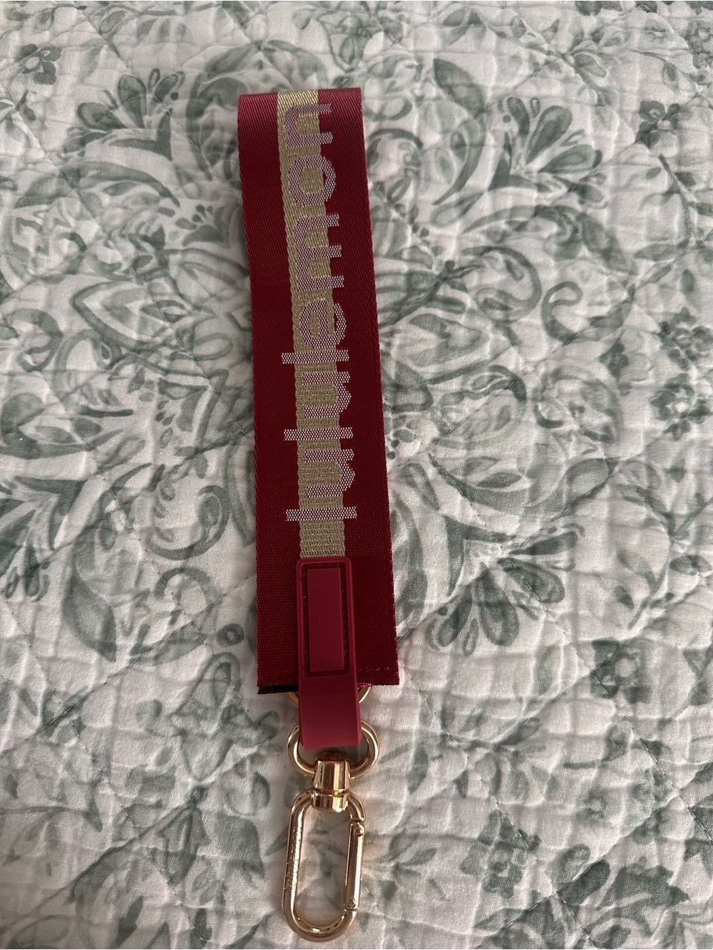 lululemon athletica Maroon and Gold Key/Card Holder Strap